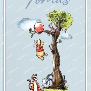 Invitacion Baby Shower Pooh Azul