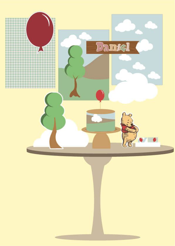 Fiesta Pack Pooh recortable 4 fiesta pack pooh recortable