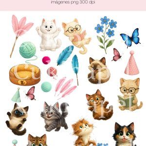 Gatitos Mimosos Clip Art
